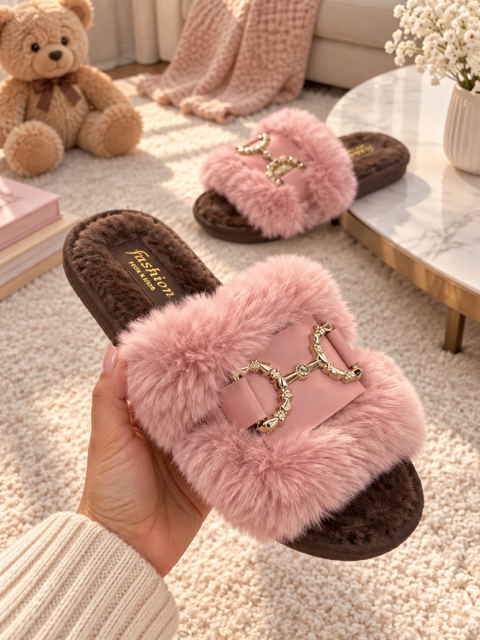 Női Szőrmés Papucs